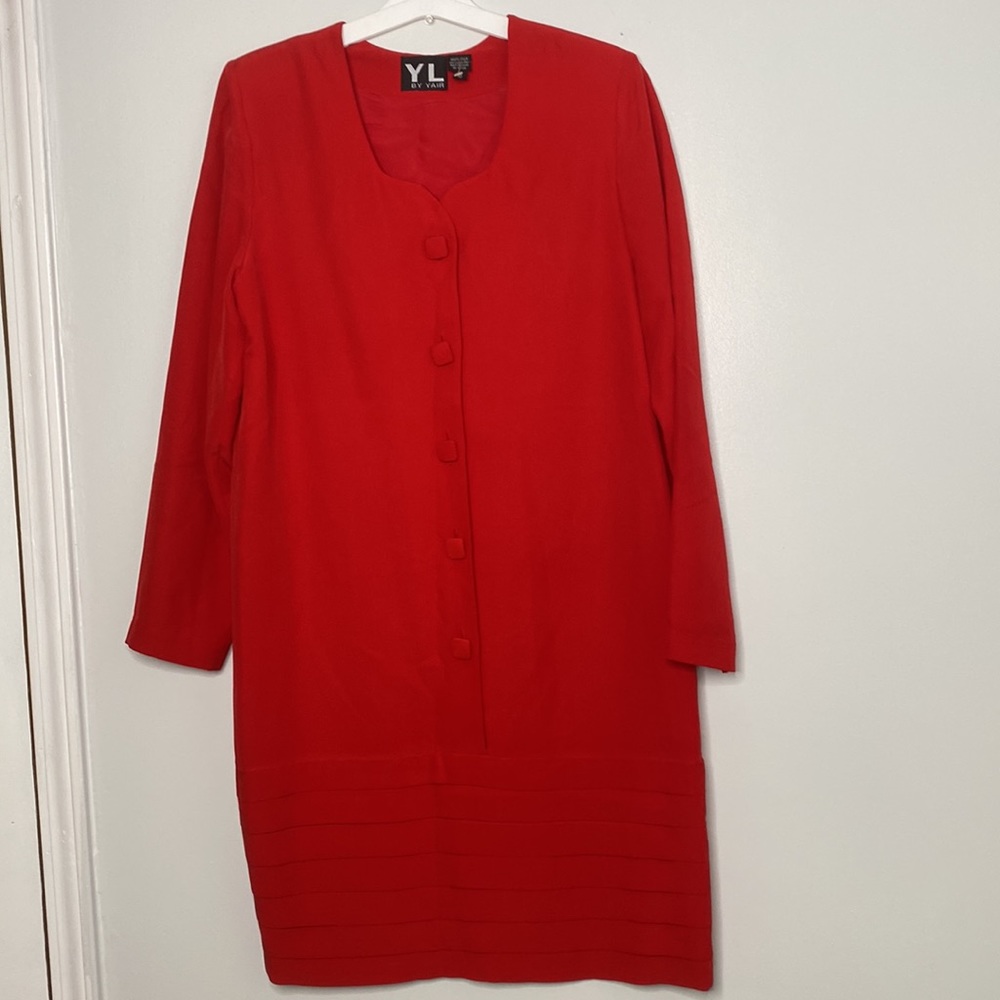 YL by Yahir | Vintage Red Silk Dress | size 10